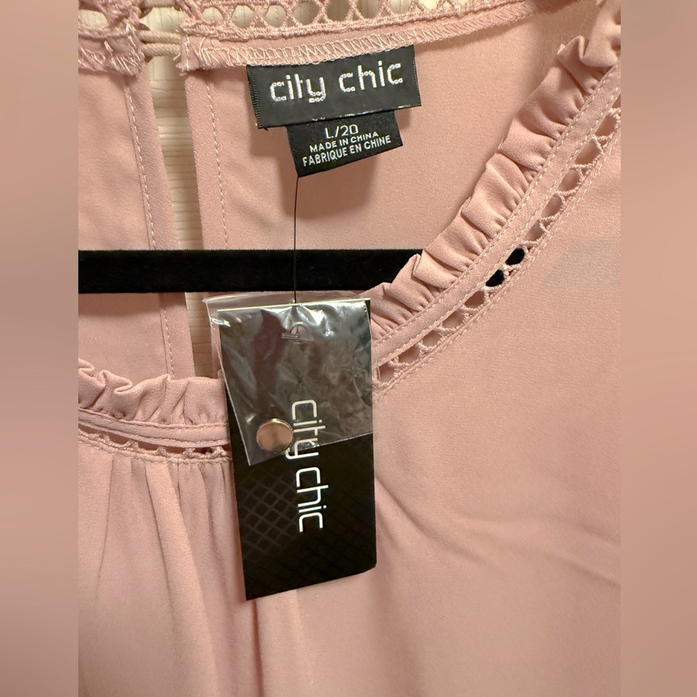 City Chic Blush Pink Blouse - Picture 3 of 5
